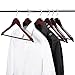 RoyalHanger Wood Hangers 20-Pack, Suit Hangers Coat Hanger Wooden Hangers for Pants Skirt Coat Trouser, Non-Slip, Walnut Finish