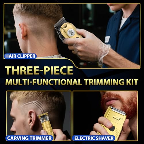 Image of Professional Hair Clippers & Beard Trimmer for Men - Electric Razor & Grooming Kit, Rechargeable Cordless Hair Clippers for Barbers with LCD Display, Hair Cutting Kit, Gift for Men /Dad /Husband