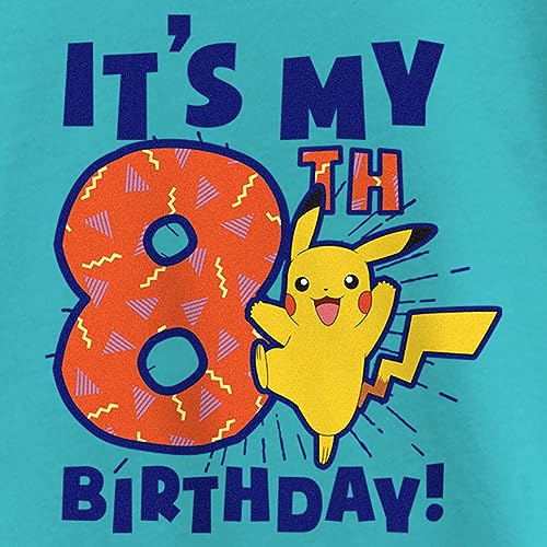 Girl's Pokemon It’s My 8th Birthday Pikachu T-Shirt2