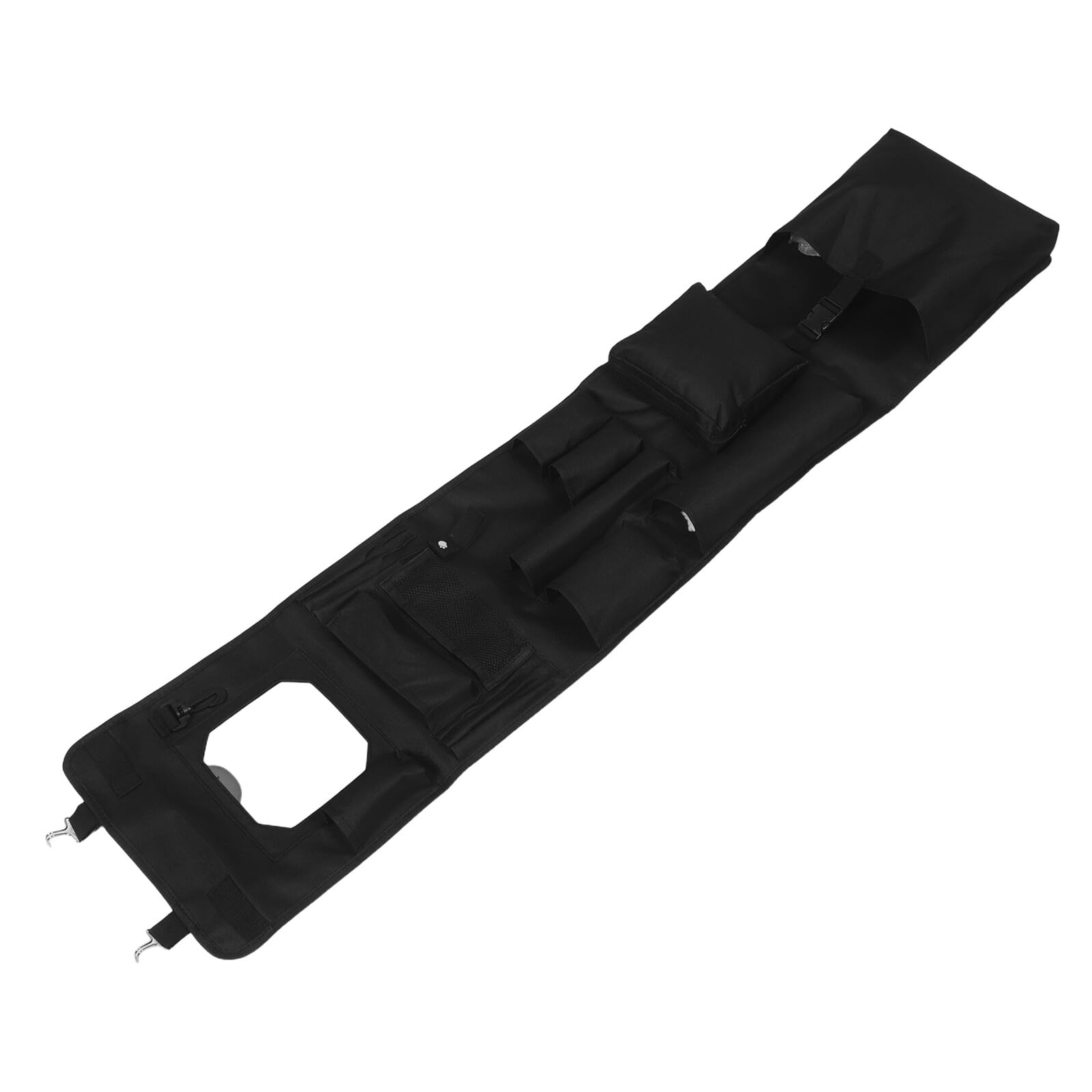 KOMBIUDA Organizer Portaoggetti da Appendere con Gancio 28X132 CM Borsa Tascabile Appesa in Materiale Resistente per Armadietti Palestra Ufficio e Scuola Tasche Multiple per