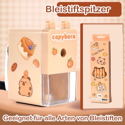 Set de papeterie Capybara avec trousse esthétique pour école - 4