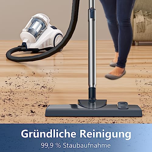 Micol Staubsauger Beutellos, 700W beutelloser staubsauger, kompakt und Leichter Staubsauger Ohne Beutel, Bodenstaubsauger mit HEPA-Filter für Teppiche, Hartböden, Tierhaare und Staub – Bild 3