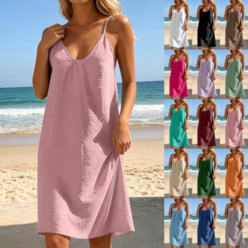 Robe d'été à cordon de serrage sans manches et robe longue de plage chic