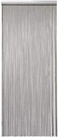 FERNVALE Aluminium Chain Door Curtain 90 x 200cm Metal Fly Screen Curtain for Doorways, Anti-Insect Fly Blind Room Divider for Patio French Doors Kitchen Cafe Home Entrance (Gray) โ image 1