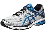 ASICS Men's GT 1000 4 Running Shoe, Silver/Electric Blue/Black, 8.5 4E US