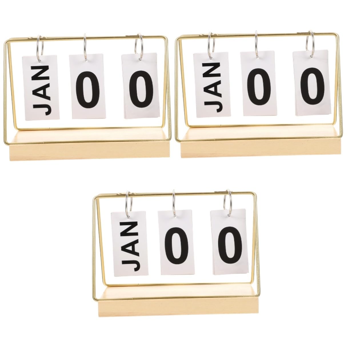 Lurrose 3stücke Holz Block Kalender Für Schreibtisch Dekorative Tischkalender Für Büro Und Zuhause Vielseitiger Countdown Kalender Für Besondere Anlässe Zeitlose Holzdekoration Im