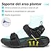 Imagen de Mishansha Sandalias Mujer Verano Zapatos Trekking Deportivas con Punta Abierta Playa al Aire Libre Negro 39 EU