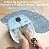 COSTWAY Pediluvio Massaggiatore Piedi Elettrico, Pediluvio Idromassaggio Plantare Pieghevole con Telecomando, 3 Temperature Regolabili, Timer, Fino al 45 (blu)