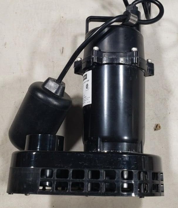 #US 0955624 Cast Aluminum Submersible 1 2 Horse Power Sump Pump