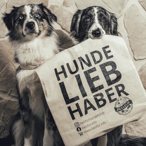 Bellfor Welpenfutter im Sparset Ideal für die bedarfsgerechte Fütterung heranwachsender Hunde Landgut-Menü Junior 6 x 400 g Immun Junior 50 g und 1 Jutebeutel