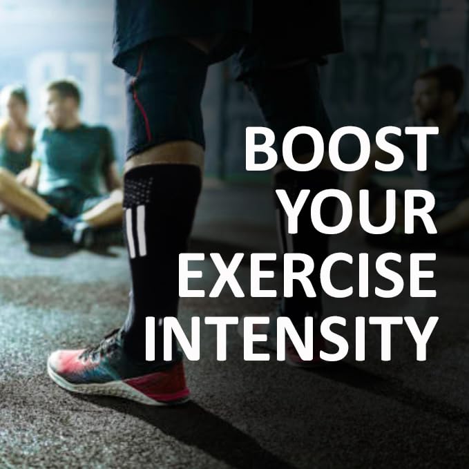 Thin Blue Line Deadlift Sock – Knee-High Shin Cushion for Men – Compression Fit Calf Sleeves for Lifting, CrossFit & Law Enforcement – Made in USA4