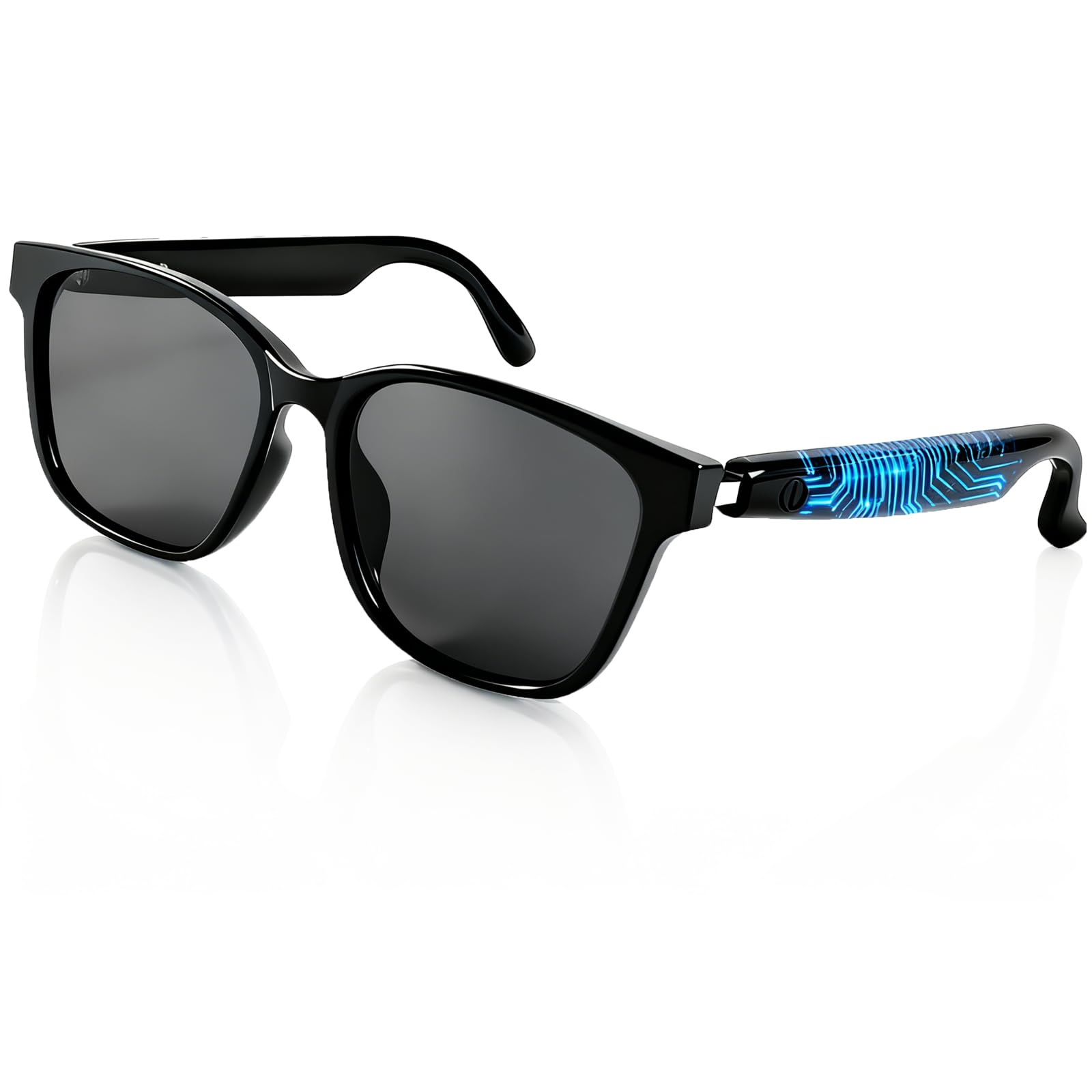 Occhiali da Sole Intelligenti Bluetooth con Intelligenza Artificiale, Occhiali da Sole Bluetooth Polarizzati UV400, Occhiali Intelligenti con Controllo Vocale e Chiamate con Occhiali da Sole Intelligenti Bluetooth con Intelligenza Artificiale, Occhiali da Sole Bluetooth Polarizzati UV400, Occhiali Intelligenti con Controllo Vocale e Chiamate con