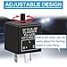 DAOAKI LED Flasher Relay, CF13-KT 12V DC 3 Pin Adjustable Indicator Relay, Electronic Flasher Unit for Car Vehicle Motorcycle Turn Signal - 2PACK