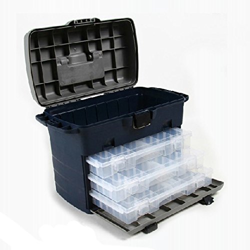 Amazon.co.jp: 3段ルアーケース搭載 大容量タックルボックス