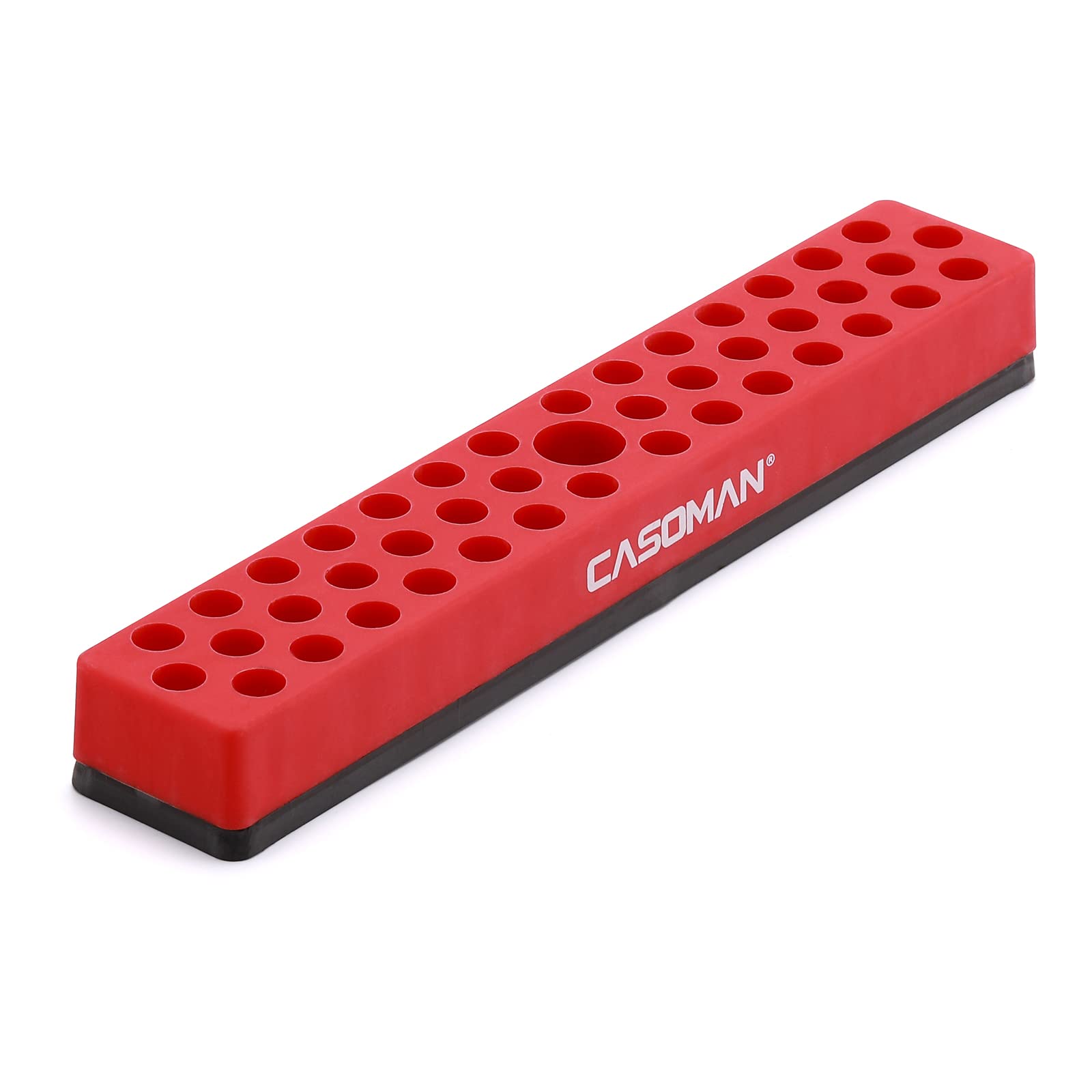 1/4" Hex Bit Organizer with Magnetic Base - Red, 43 Hole Bit Organizer with Strong Magnetic Base, Magnetic Bit Organizer for Your Specialty