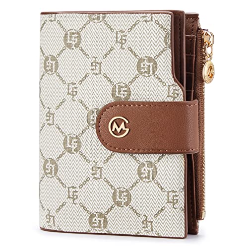 GOLF SUPAGS Geldbörsen für Damen, PVC-Leder, Kreditkartenetui, großes Fassungsvermögen, Multi-Karten-Organizer, kleine Geldbörse mit zweifacher Reißverschlusstasche