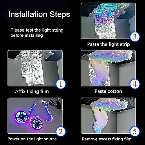 Lámpara nube 3D LED con tira RGB 20m miniatura 4