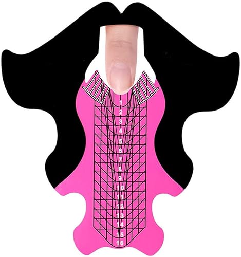 100 piezas de papel de extensión de uñas extralargas para arte de uñas, calcomanías de guía de arte francés, herramienta de bricolaje de gel UV,