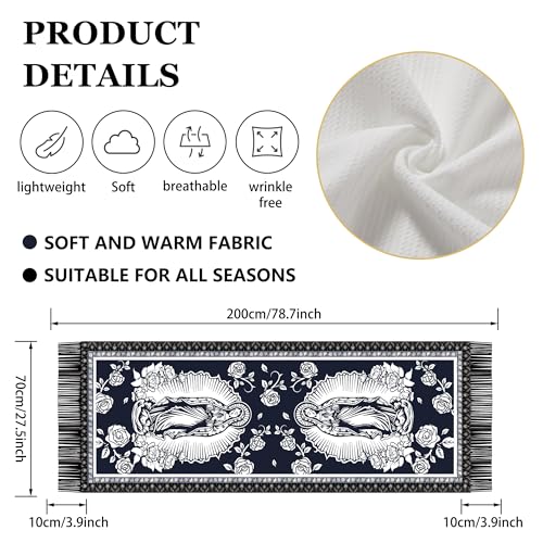 Virgen De Guadalupe Shawl Scarf, Prayer Blanket Shawl, Catholic Gifts for Women, Virgin Mary Soft Wraps3