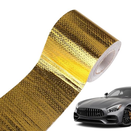 Aluminium Tape - Highly Adhesive Aluminium Foil Tape, High Temperature Resistant Aluminum Foil Fiber Cloth Industrial Aluminum Fois Tapes Tin Foiil Automobile Modification Accessories 50mm×10m