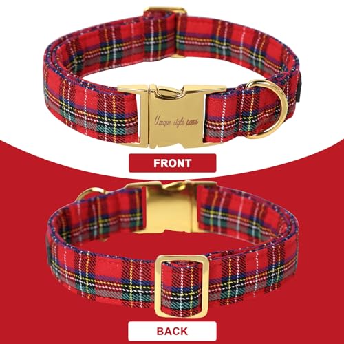 Unique style paws Hundehalsband Haustier Geschenk Einstellbare weiche und Bequeme Karierte Halsbänder für kleine mittlere große Hunde