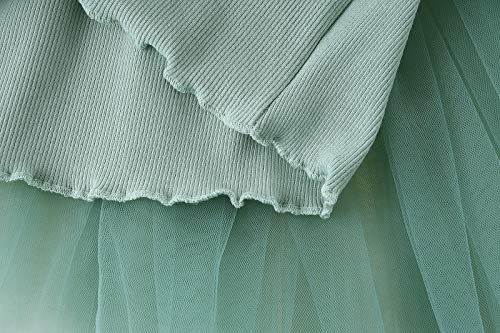 Image of GSVIBK Baby Girls Tutu Dress Sleeveless Toddler Cotton Tulle Skirt Princess Party Prom Dresses