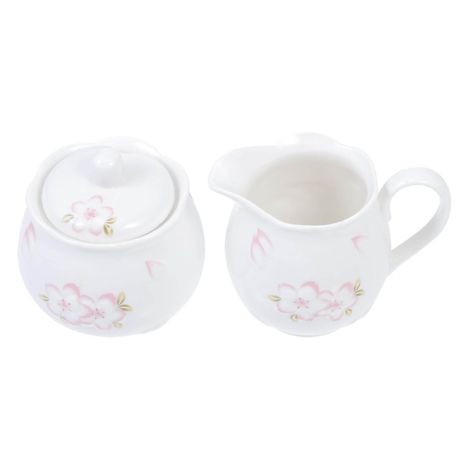 Sewroro Pot à Lait en Céramique Gaufrée Blanc et Sucrier avec Couvercle Blanc Ensemble 2 Pièces pour Café Maison et Restaurant
