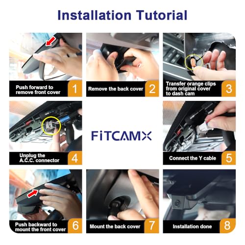 Fitcamx Dashcam Cámara Coche 2160P+1080P Adecuado para Toyota C-HR 2024-2026, OEM Dash CAM 4K UHD Video, WiFi & App, G-Sensor, Grabación en Bucle, WDR Dash CAM Coche, Night Vision, Tarjeta de 128GB - imagen 5