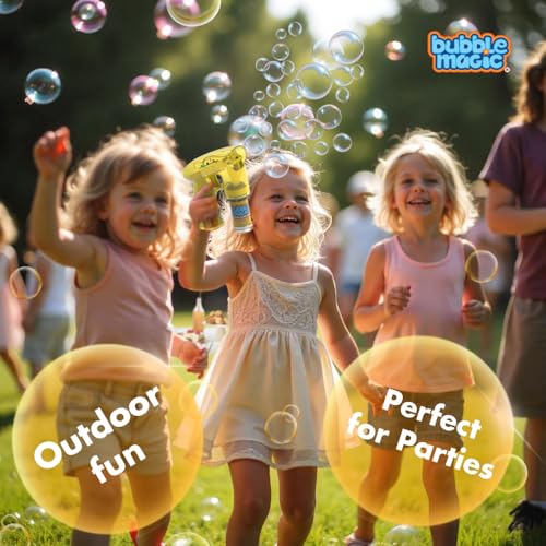 Image of Bubble Magic Light Up Electronic Bubble Blaster - Yellow