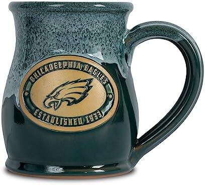 Greater Distance NFL Football Philadelphia Eagles 14 oz Two-Tone Tall Belly Mug, Handmade Large Ceramic Coffee Mug With Team Logo for True Fans, Premium Deneen Pottery Made in USA - Image 5
