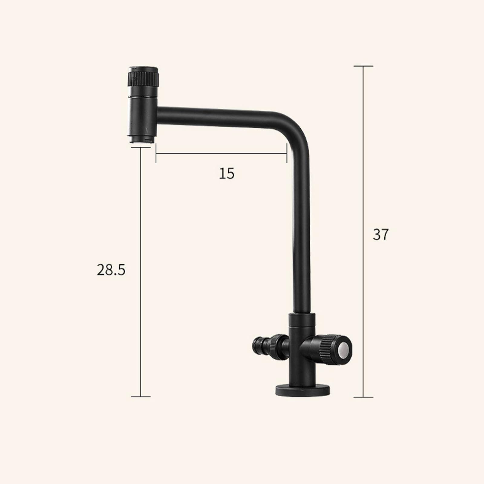 Grifo Exterior Doble Salida Giratorio 360° 1/2 Grifo Jardin De Acero Inoxidable Solo Agua Fría Apto para Lavadora,Cepillado