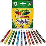 CRAYOLA Half-Length Colouring Pencils - Assorted Colours (Pack of 12) | Tougher Pencils that Won't Easily Break Under Pressure | Ideal for Kids Aged 3+