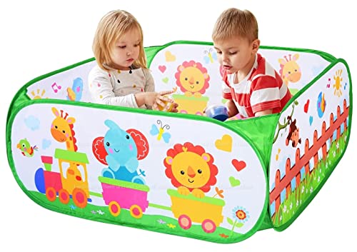 FunBlast Ball Pool for Kids-Large Size Foldable Square Activity Ball Pool for Kids,Kids Play Tent,Ball Pit Without Balls for Kids,Playground Tent House-Balls Not Included,Multicolor, Tent House Theme