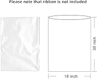 Vista 2 de Morepack Bolsas de celofán de 18 x 30 pulgadas para cestas de regalo, bolsas de cestas de celofán transparente, 10