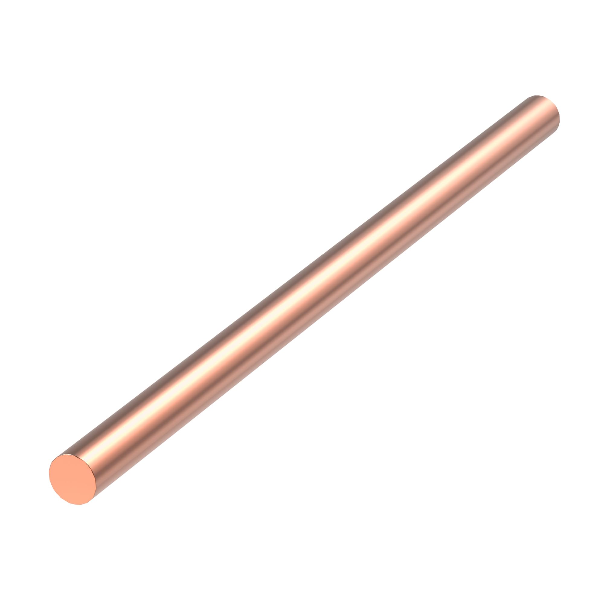 KWOKWEI 1PCS Pure Copper Round Rod, 1/2"(12mm) Dia Rod Solid Copper Bar, 10"(250mm) Length Bare Copper Metal Rod, Copper Rod Lathe Bar Stock for Metal