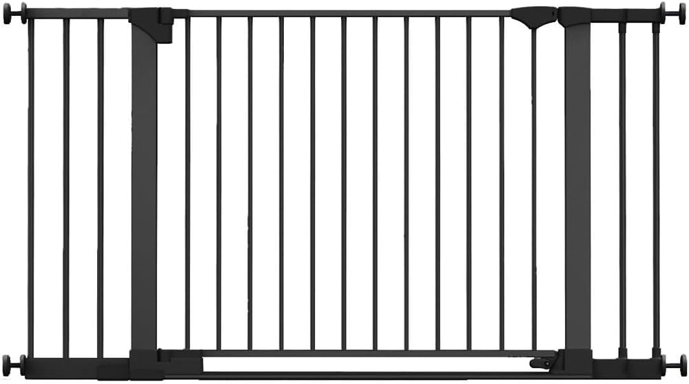 Safetots Cancelletto SafeStep, Nero, 138cm - 145cm, Passaggio Extra Basso, Apertura Extra Larga di 81cm, Cancelletto Extra Largo per Scale, Corridoi e Porte, per Bambini e Neonati