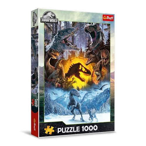 Trefl - Jurassic World, dans Le Monde de Jurassic Park - Puzzle 1000 Pièces - Puzzle avec des Dinosaures, pour Les Adultes et Les Enfants à partir de 14 Ans