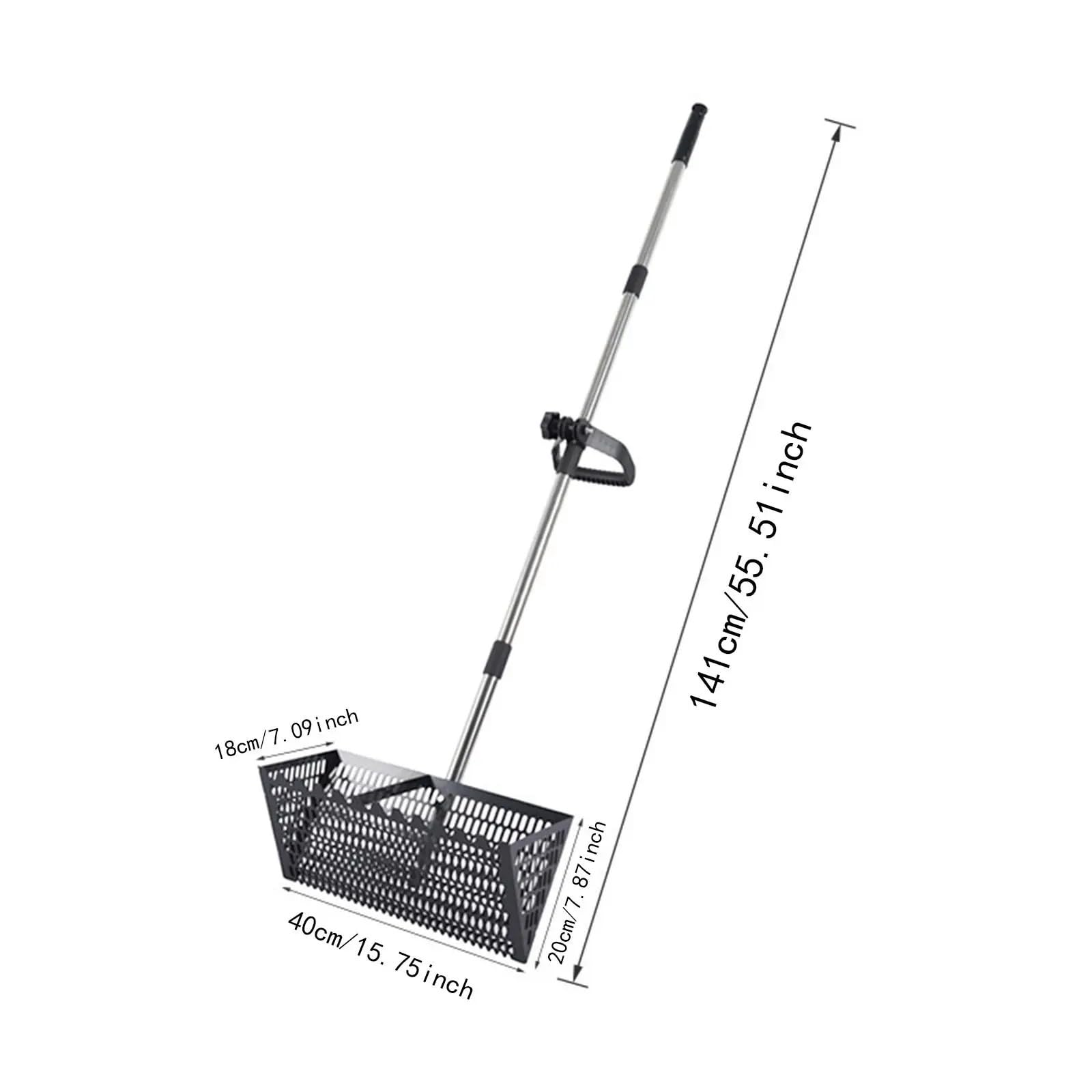 Rastrillo per pulci di sabbia Paletta for lettiera for gatti estensibile, manico lungo regolabile e resistente, rastrello for sabbia