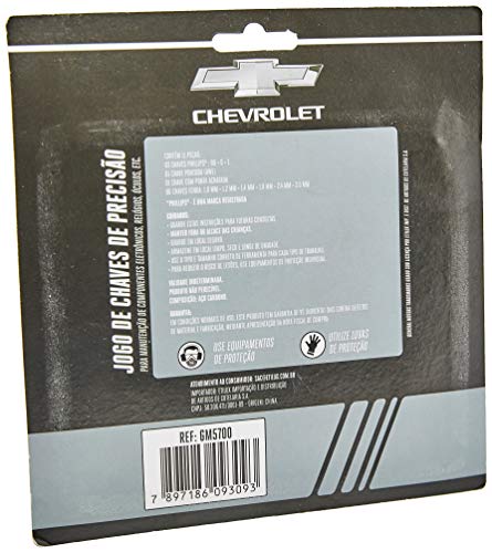 Chave Precisao 11 Pc Gm Chevrolet Chave Precisao 11 Pc Gm Amarelo, Chaves: Prata