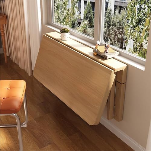 KANGSHOP Table à Manger cachée en Bois Massif, Bureau Mural Pliant, Table Rabattable Murale, Table à Manger Pliante, for Cuisine, Salle à Manger, Salon, Restaurant(60 * 100cm/24 * 39in)
