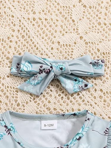 Image of Doresbebe Baby Girl Clothes Toddler Girl Outfits Infant Girl Summer Clothes for Girl Ruffle Shirt Pants+Cute Headband 3PCS