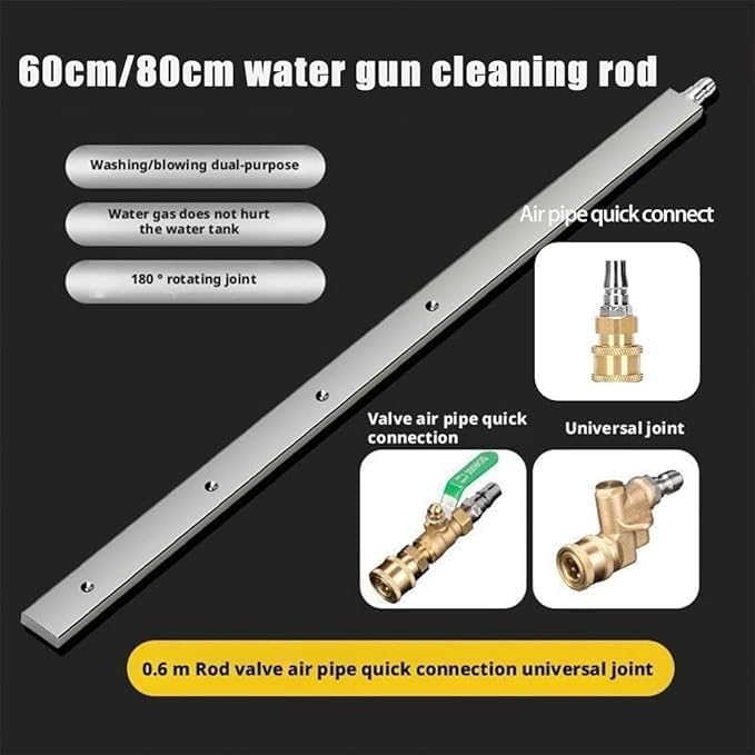 High Pressure Radiator Cleaning Wand - 120cm Dual Function Water Blowing & Cleaning Tool for Car Radiator & Auto Water Tank Maintenance, Efficient Radiator Care Device