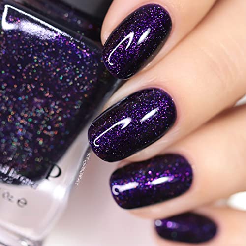 Image of ILNP Guest List - Blackened Grape Holographic Nail Polish