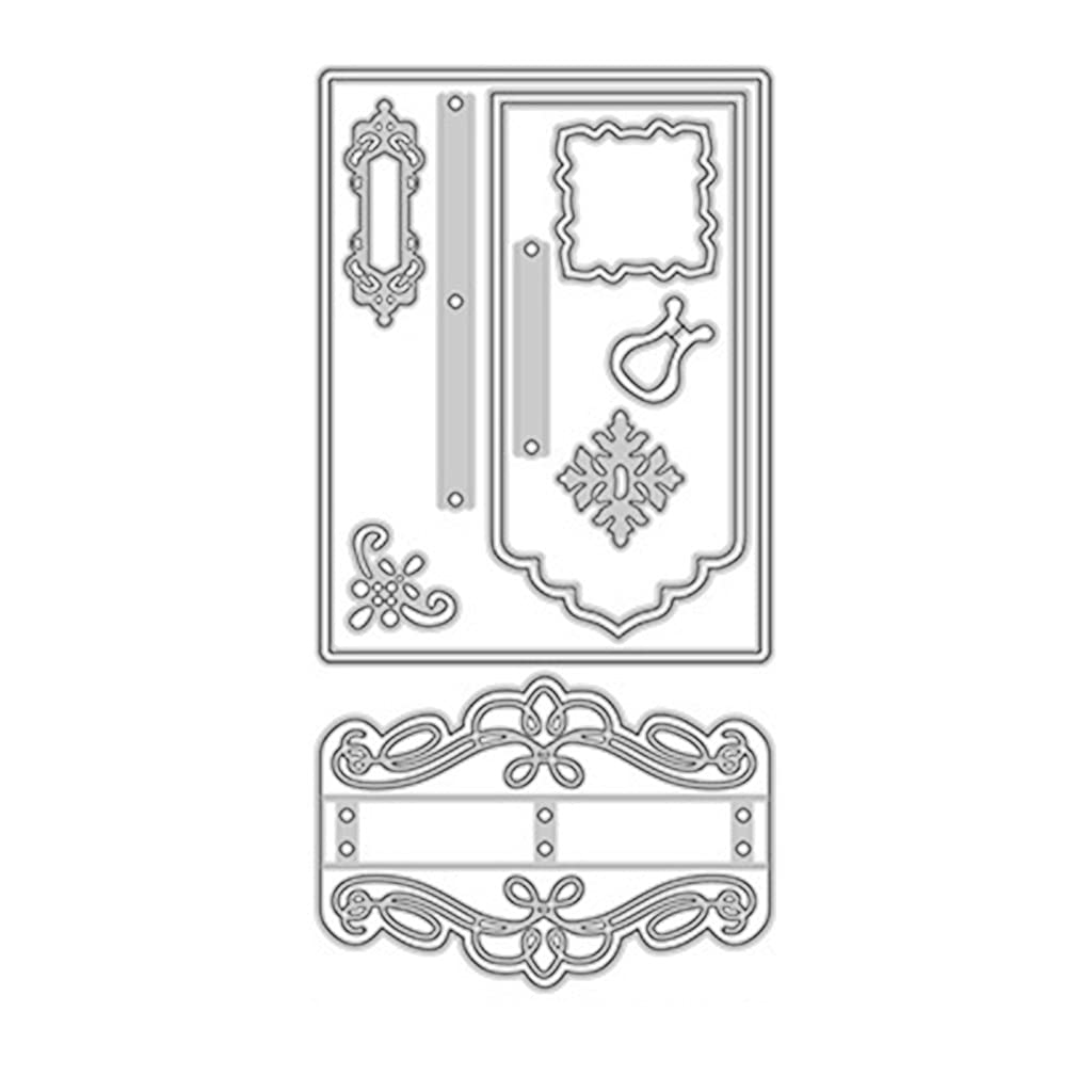 PANGBOER Journaling Lace Cutting Die Stencil Aesthetic Paper Cutting Template Wonderful Children Teens Boys Girls Embossing Template Stencils for Card Making