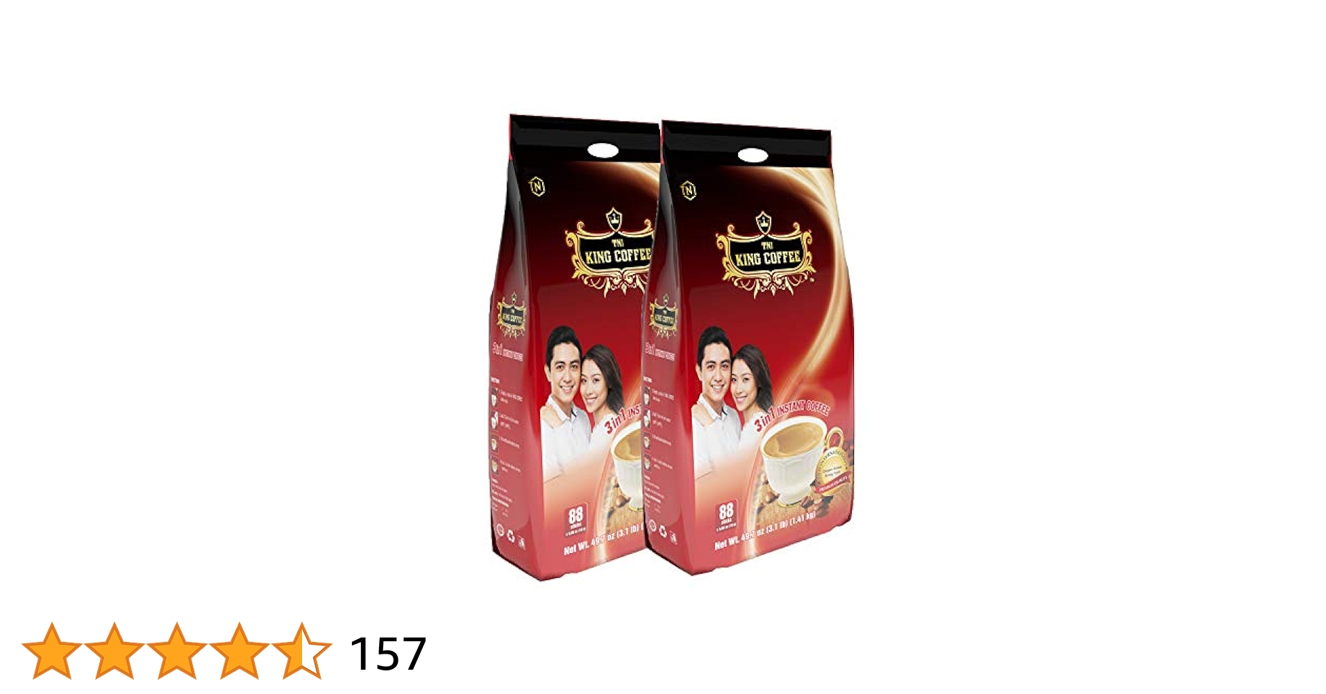 Amazon.com : King Coffee Instant Coffee 3in1 Sugar, Non