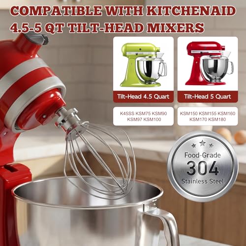 Image of Mixer Attachments for KitchenAid 4.5-5 Qt Tilt-Head Stand Mixer