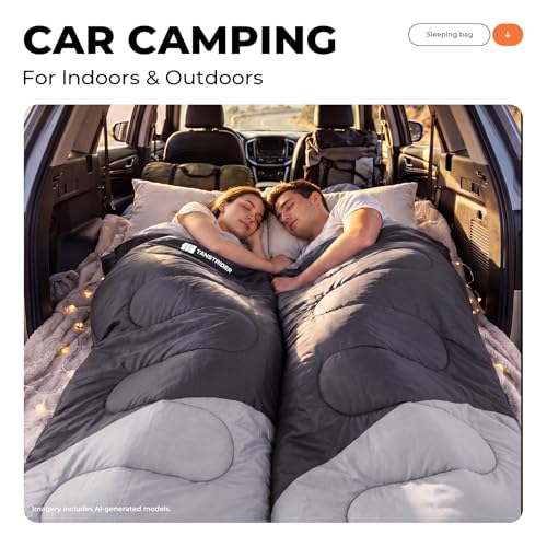 Image of Sleeping Bags for Adults, Camping Sleeping Bag with WaterResistant & TearResistant, Lightweight 3lb Sleeping Bag Warm for Backpacking, Hiking, Summer Camp & Indoor Use - Anti-Snag Zipper