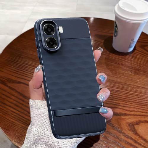 Image of Pikkme Back Cover for Oppo A6X 5G Camera Protection 3D Hexa Cube Design Silicone Protective Bumper Case (Blue)