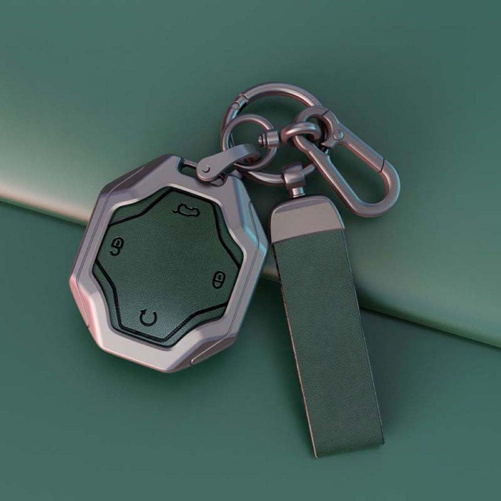 Key Fob Protectors Compatible with Jetour Traveller T2 | JT T2 Accessories & Key Case | Alloy Key Wraps Encase Car Keys in Durable Style (Green)