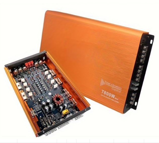 12V 4-Channel Car Power Amplifier, High-Performance Universal Fit Audio System, 7800W Hardwired Room Electrical Operation, 36V Max Operating Voltage GM-D9800F